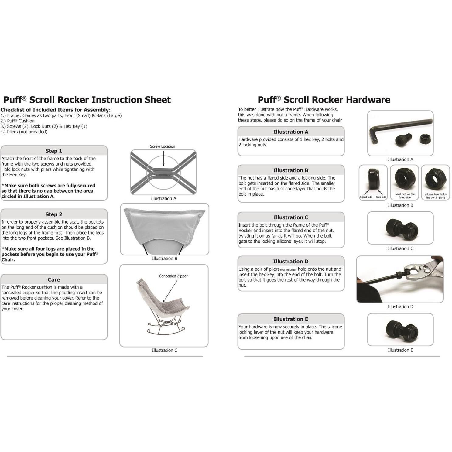 Pana 40 inch Natural Puff Rocker Ottoman